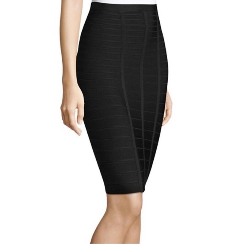 Herve Leger Sia pencil skirt in black